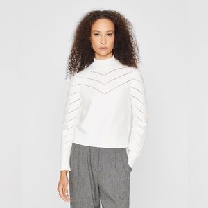 Club Monaco Paneled Stitch Mock Sweater